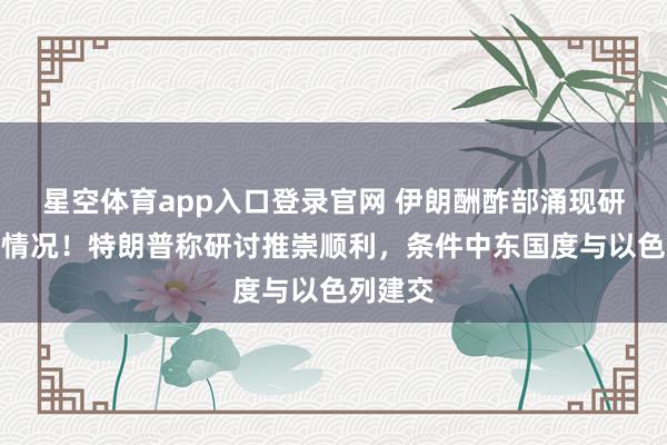 星空体育app入口登录官网 伊朗酬酢部涌现研讨最新情况！特朗普称研讨推崇顺利，条件中东国度与以色列建交