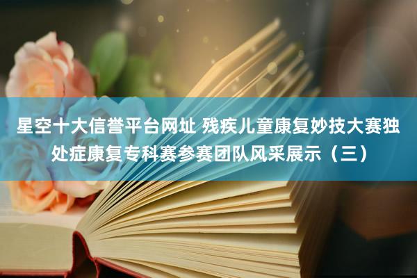 星空十大信誉平台网址 残疾儿童康复妙技大赛独处症康复专科赛参赛团队风采展示（三）